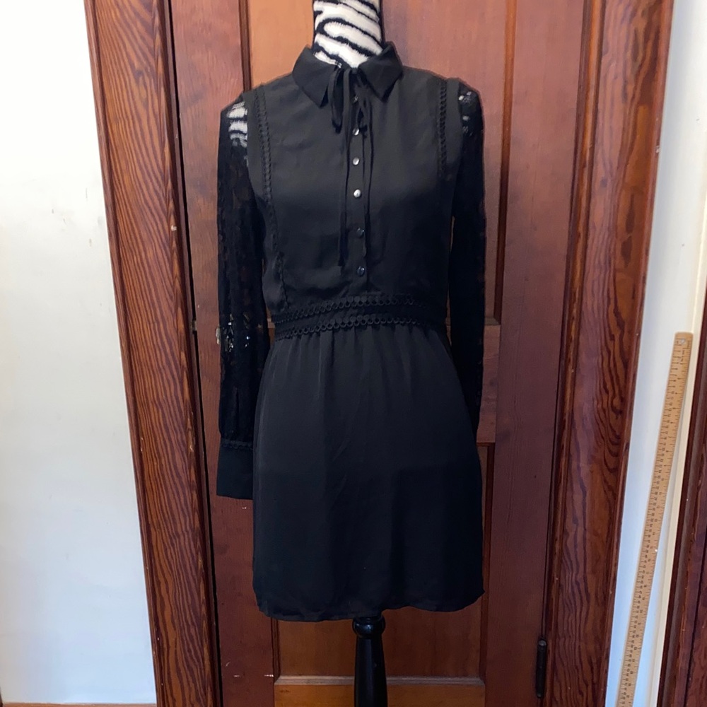 Maison Jules Black Long Sleeve Dress
